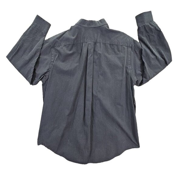 Roundtree & Yorke Shirt Men's 2XT Gray Plaid Button Down Long Sleeve Workwear - Picture 2 of 15